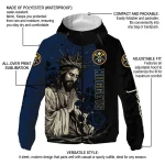 denver nuggets jesus roses blue black windbreaker jacket best selling