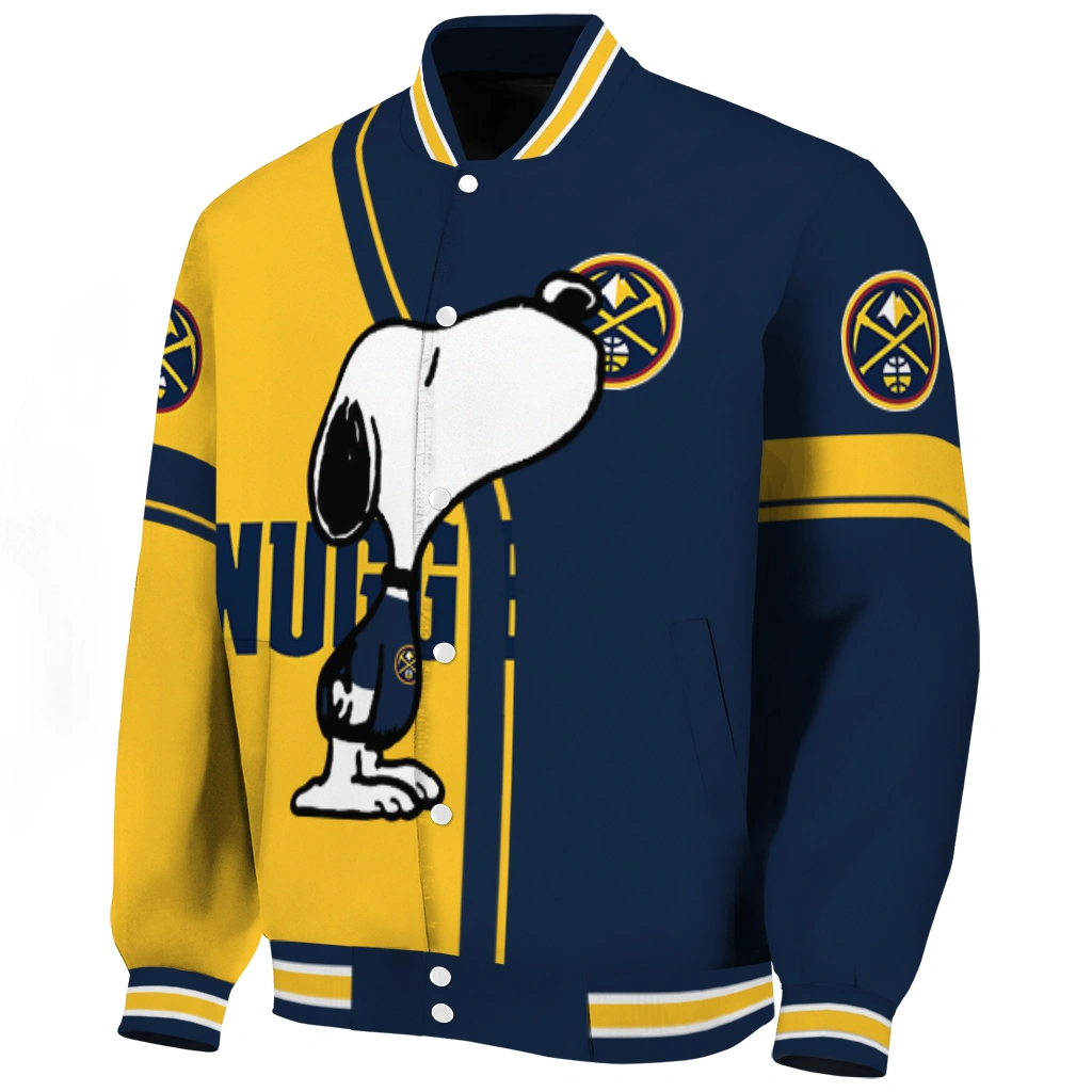 denver nuggets snoopy attitude blue varsity jacket best selling denver nuggets snoopy attitude blue varsity jacket best selling