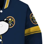 denver nuggets snoopy attitude blue varsity jacket best selling