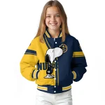 denver nuggets snoopy attitude blue varsity jacket best selling