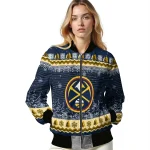 denver nuggets snowy pines blue bomber jacket best selling