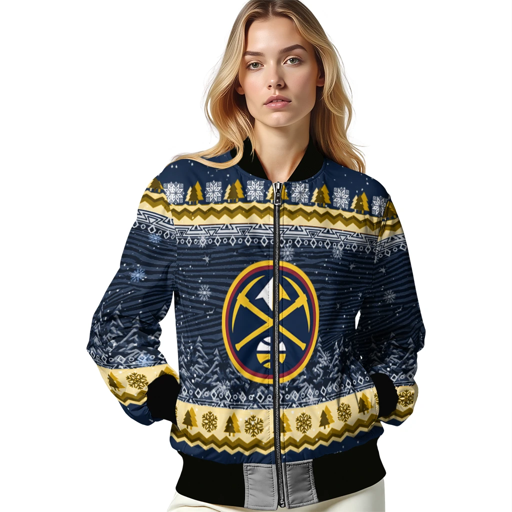 denver nuggets snowy pines blue bomber jacket latest model denver nuggets snowy pines blue bomber jacket latest model