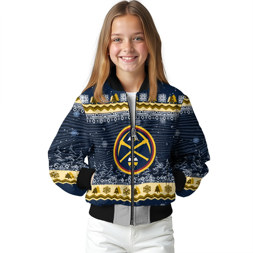 denver nuggets snowy pines blue bomber jacket top rated denver nuggets snowy pines blue bomber jacket top rated