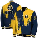denver nuggets urban mark blue varsity jacket best selling