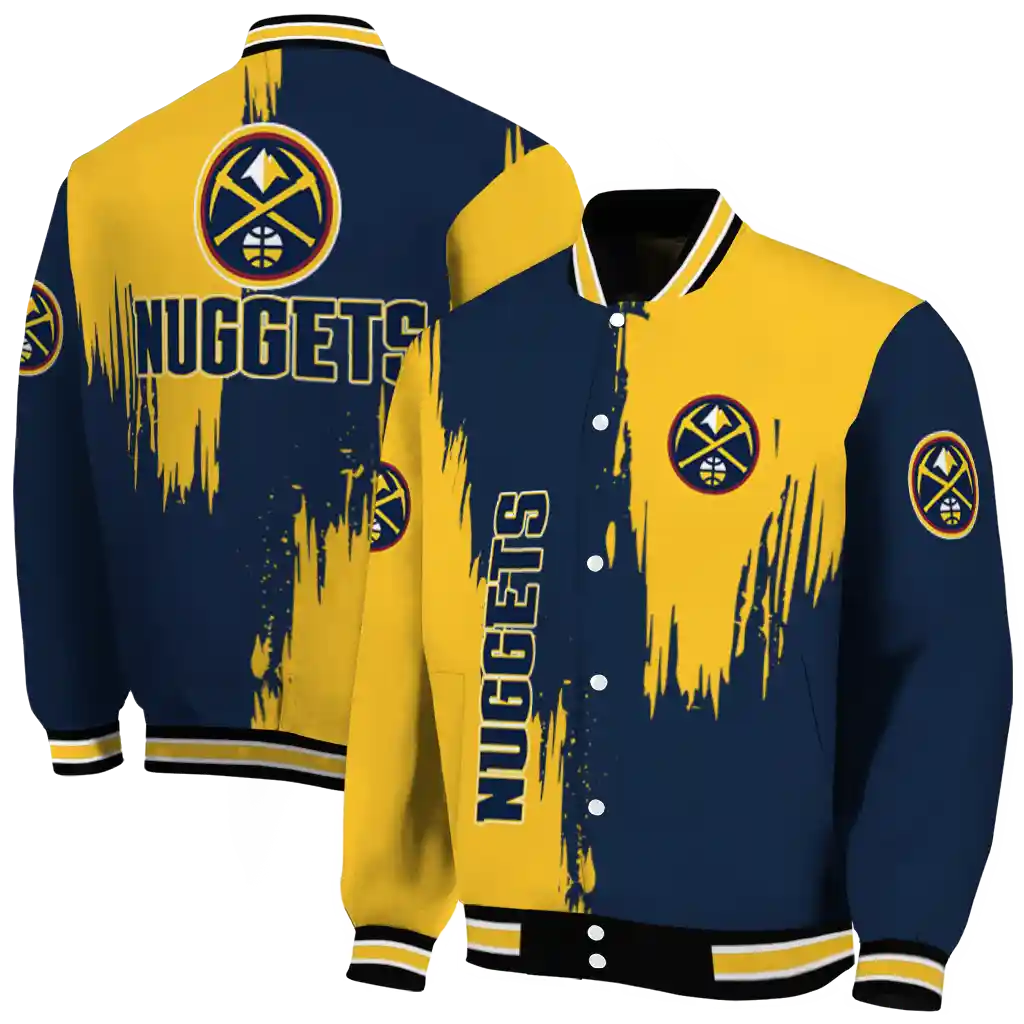 denver nuggets urban mark blue varsity jacket fashion forward denver nuggets urban mark blue varsity jacket fashion forward