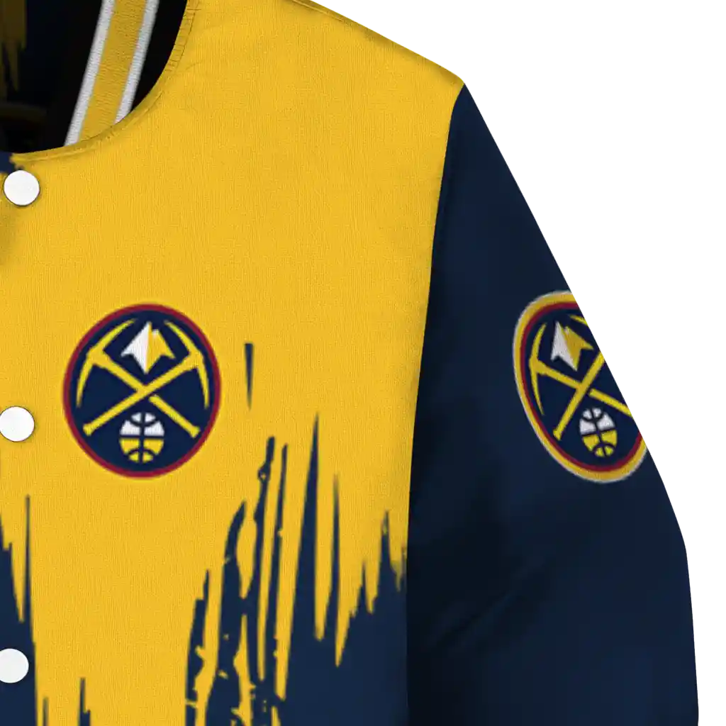denver nuggets urban mark blue varsity jacket premium grade denver nuggets urban mark blue varsity jacket premium grade
