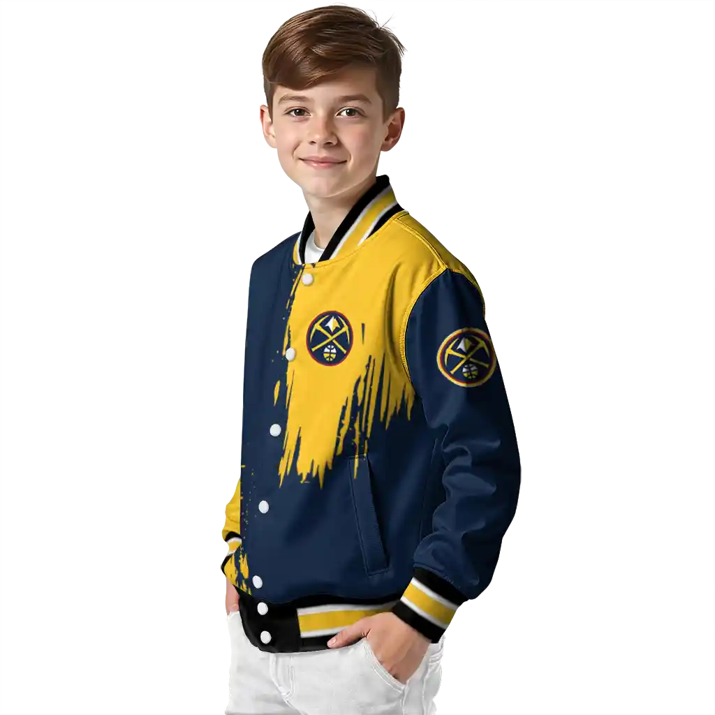 denver nuggets urban mark blue varsity jacket trendy denver nuggets urban mark blue varsity jacket trendy