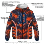 detroit tigers dynamic heat wave navy windbreaker jacket best selling