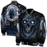 detroit tigers inferno skull navy black varsity jacket best selling