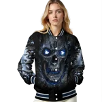 detroit tigers inferno skull navy black varsity jacket best selling