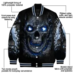 detroit tigers inferno skull navy black varsity jacket best selling
