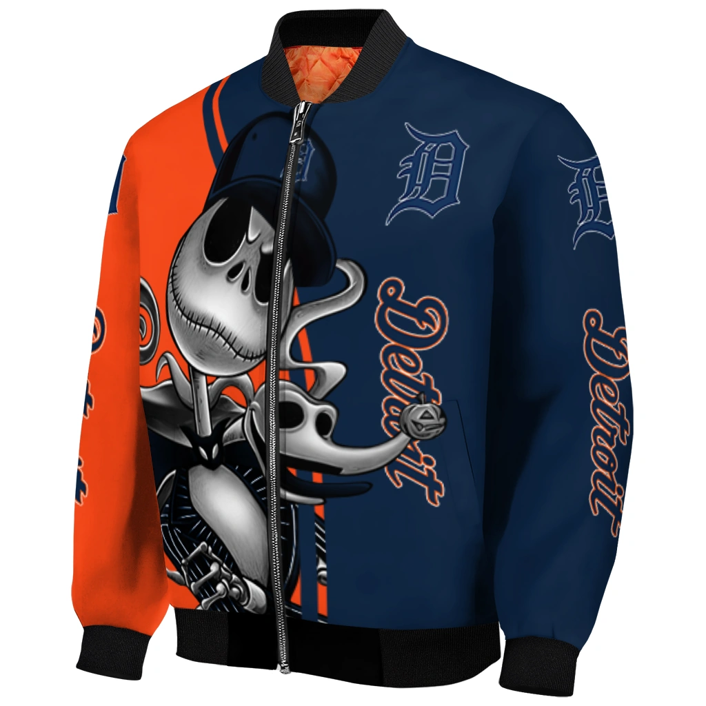 detroit tigers spooky grin navy bomber jacket fashion forward detroit tigers spooky grin navy bomber jacket fashion forward