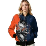 detroit tigers spooky grin navy bomber jacket best selling