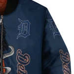 detroit tigers spooky grin navy bomber jacket best selling
