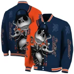 detroit tigers spooky grin navy varsity jacket best selling
