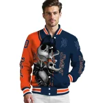detroit tigers spooky grin navy varsity jacket best selling