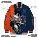 detroit tigers spooky grin navy varsity jacket best selling