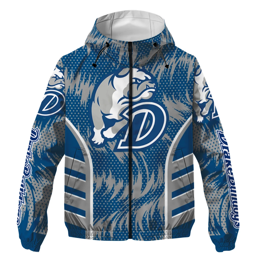 drake bulldogs dynamic heat wave blue windbreaker jacket best selling drake bulldogs dynamic heat wave blue windbreaker jacket best selling