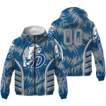 drake bulldogs dynamic heat wave blue windbreaker jacket best selling