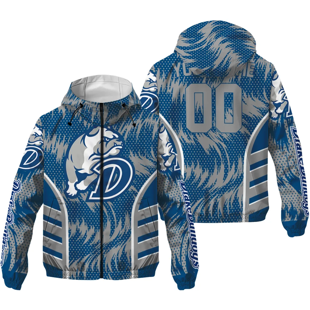 drake bulldogs dynamic heat wave blue windbreaker jacket high quality drake bulldogs dynamic heat wave blue windbreaker jacket high quality