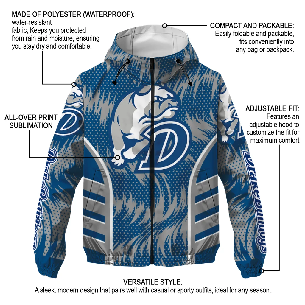 drake bulldogs dynamic heat wave blue windbreaker jacket new arrival drake bulldogs dynamic heat wave blue windbreaker jacket new arrival