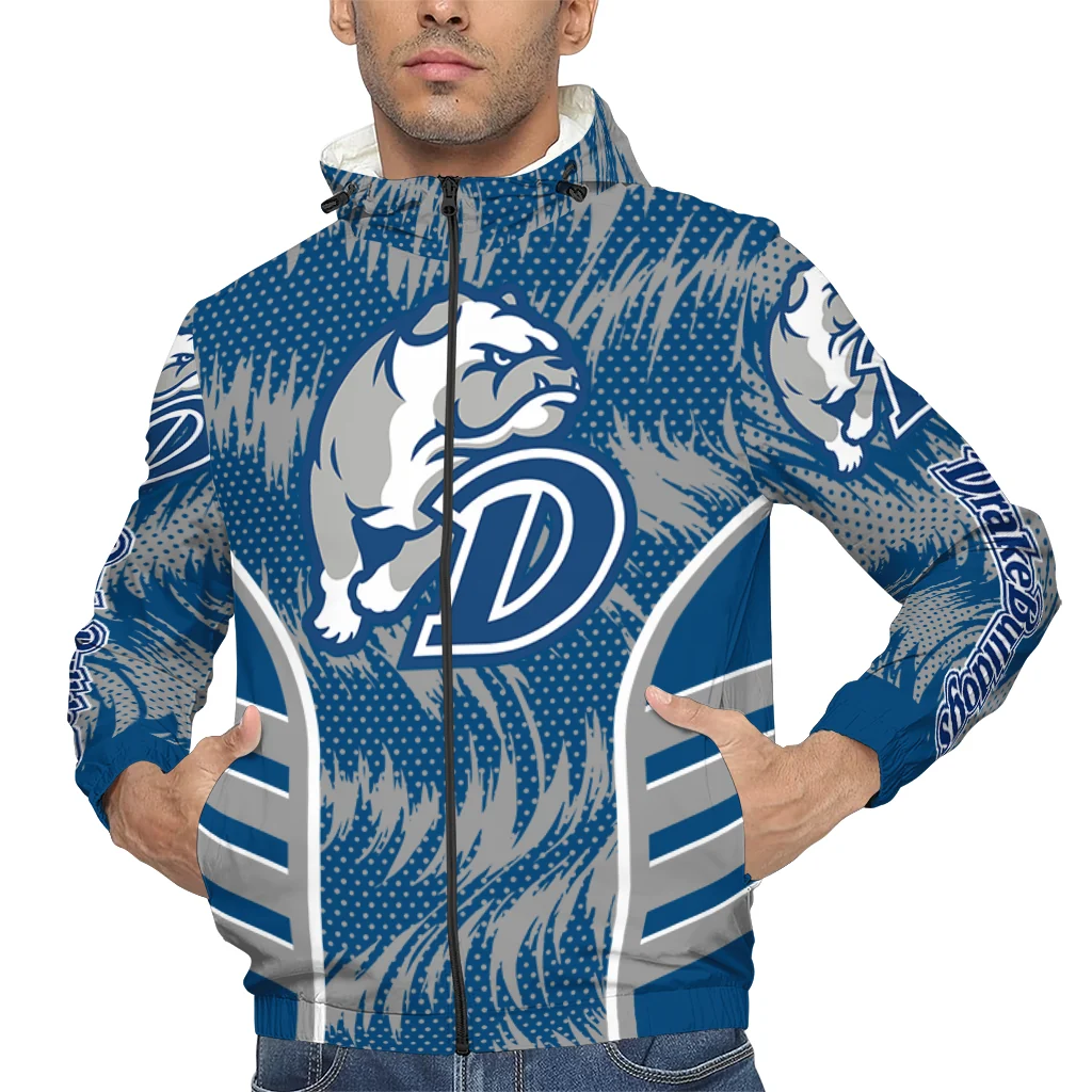 drake bulldogs dynamic heat wave blue windbreaker jacket top rated drake bulldogs dynamic heat wave blue windbreaker jacket top rated