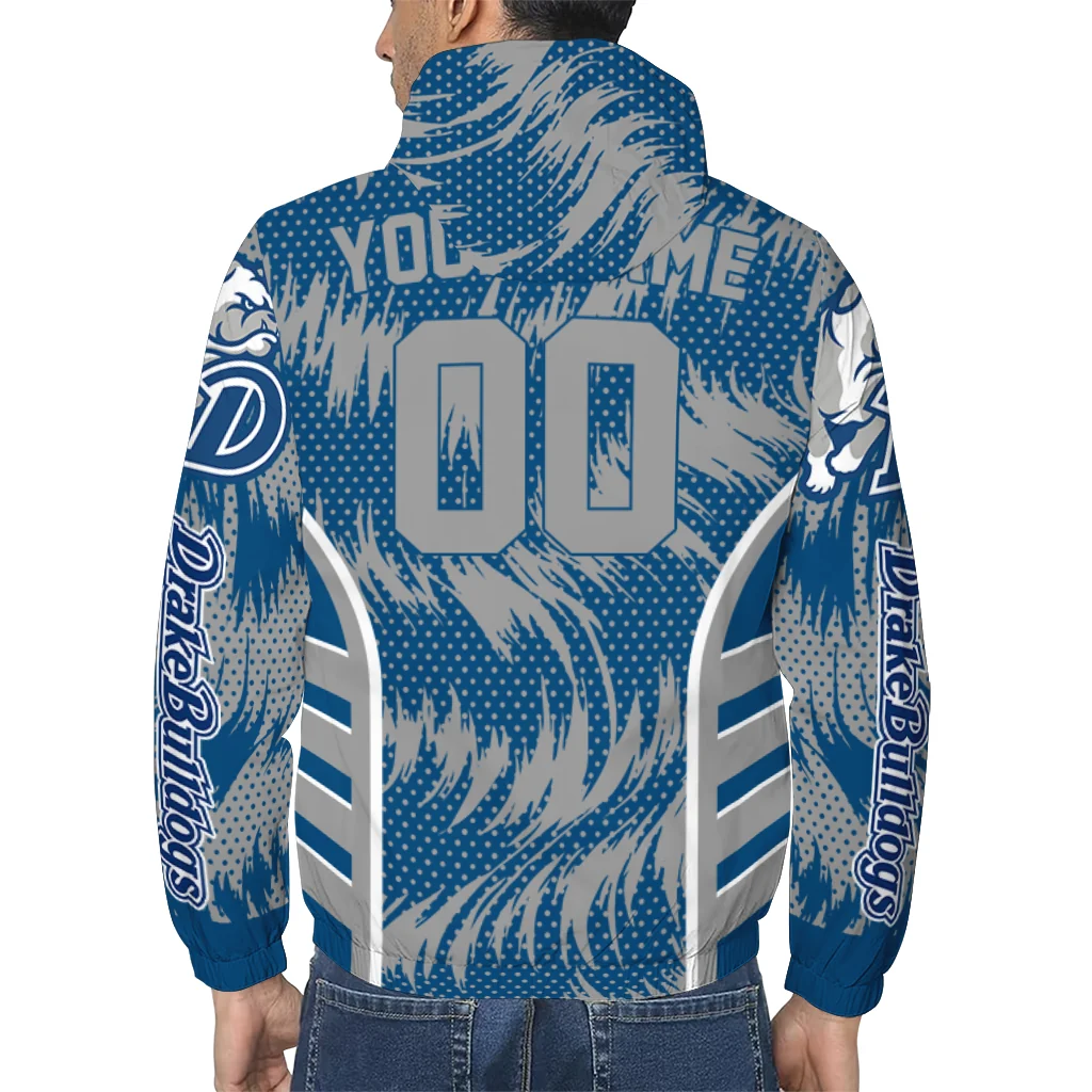 drake bulldogs dynamic heat wave blue windbreaker jacket trendy drake bulldogs dynamic heat wave blue windbreaker jacket trendy
