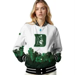 duke blue devils clovers pattern white green varsity jacket best selling