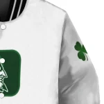 duke blue devils clovers pattern white green varsity jacket best selling