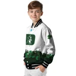 duke blue devils clovers pattern white green varsity jacket best selling