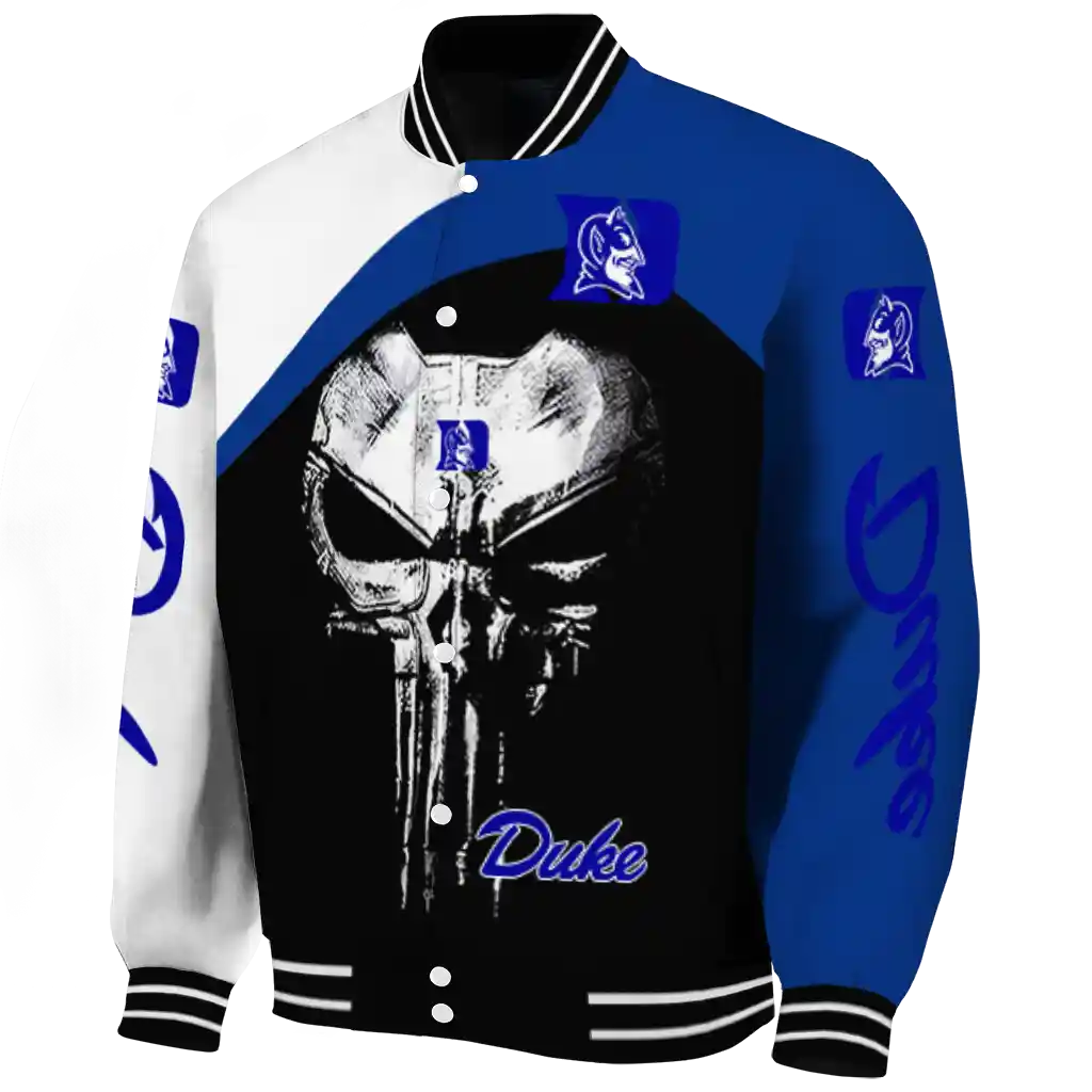 duke blue devils edgy mask blue black varsity jacket best selling duke blue devils edgy mask blue black varsity jacket best selling