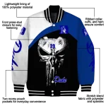 duke blue devils edgy mask blue black varsity jacket best selling