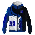 duke blue devils grid streak blue black windbreaker jacket best selling