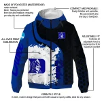 duke blue devils grid streak blue black windbreaker jacket best selling