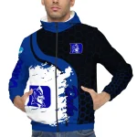 duke blue devils grid streak blue black windbreaker jacket best selling