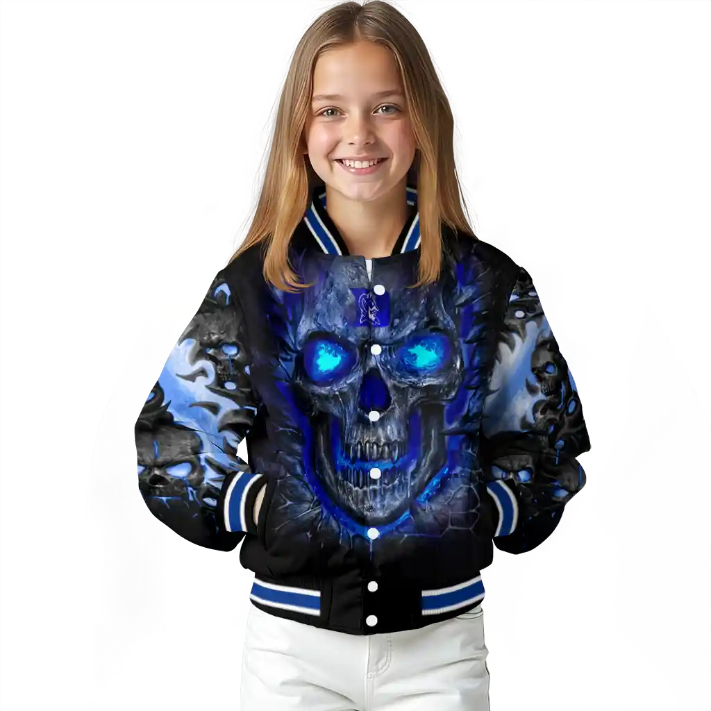 duke blue devils inferno skull blue black varsity jacket top rated duke blue devils inferno skull blue black varsity jacket top rated