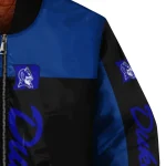 duke blue devils intricate skull blue black bomber jacket best selling