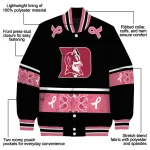 duke blue devils pink ribbon black pink varsity jacket best selling