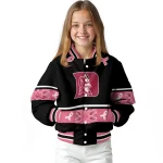 duke blue devils pink ribbon black pink varsity jacket best selling