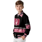 duke blue devils pink ribbon black pink varsity jacket best selling