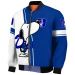 duke blue devils snoopy attitude blue bomber jacket best selling