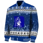 duke blue devils snowy pines blue varsity jacket best selling