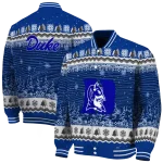 duke blue devils snowy pines blue varsity jacket best selling