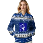 duke blue devils snowy pines blue varsity jacket best selling