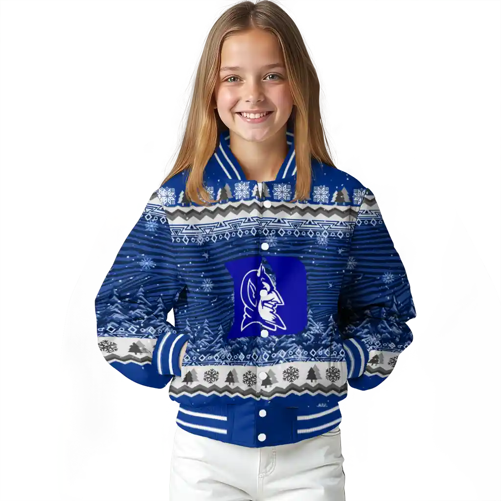 duke blue devils snowy pines blue varsity jacket top rated duke blue devils snowy pines blue varsity jacket top rated