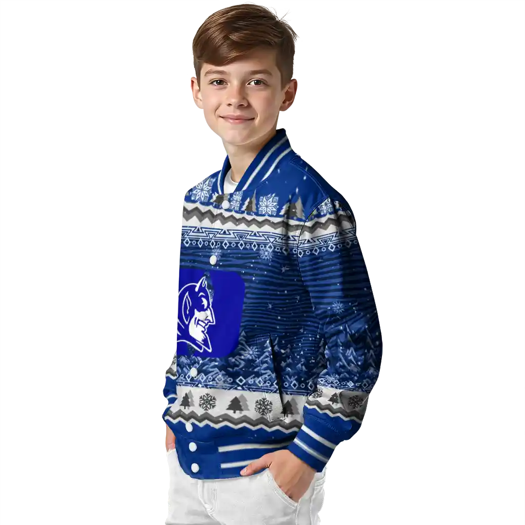 duke blue devils snowy pines blue varsity jacket trendy duke blue devils snowy pines blue varsity jacket trendy