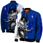 duke blue devils spooky grin blue bomber jacket best selling