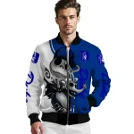 duke blue devils spooky grin blue bomber jacket best selling