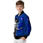 duke blue devils spooky grin blue bomber jacket best selling