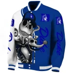 duke blue devils spooky grin blue varsity jacket best selling
